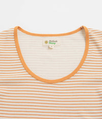 Mollusk Womens Scoop Ribsy T-Shirt - Orange Stripe thumbnail