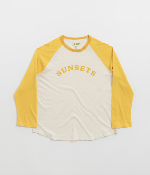 Mollusk Womens Sunsets Baseball T-Shirt - Yellow