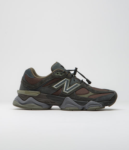 New Balance 9060 Shoes - Blacktop / Dark Moss