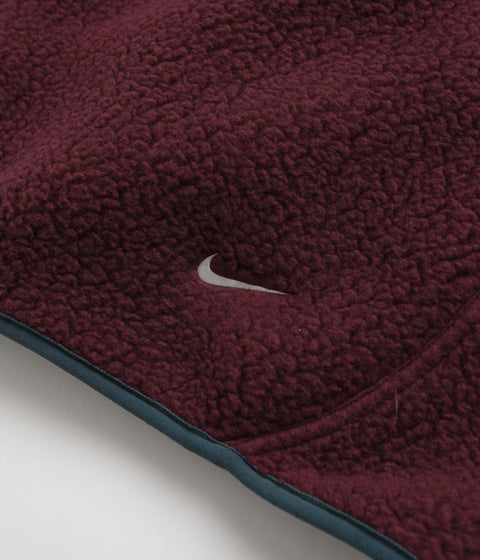 Nike ACG Arctic Wolf Full Zip Fleece in Night Maroon and Deep Jungle / Summit White