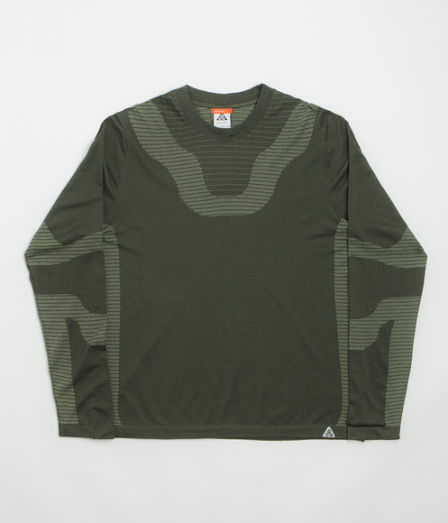 Nike ACG Delta River Long Sleeve T-Shirt - Sequoia / Barely Volt