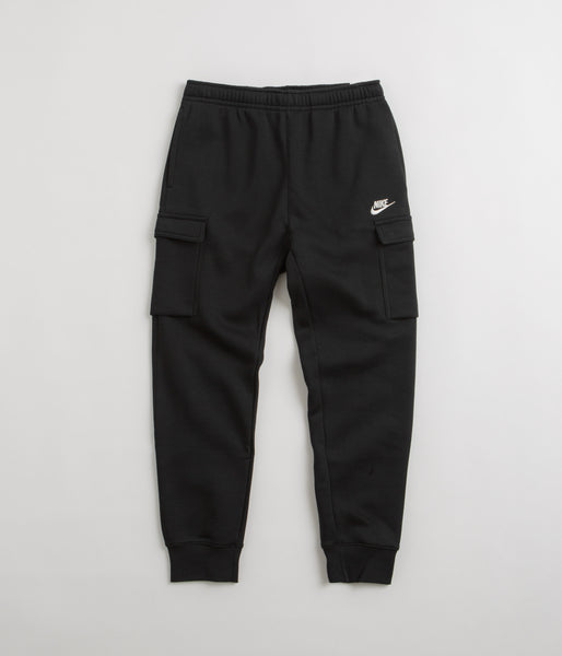 Nike Club Fleece Cargo Joggers Black Black White