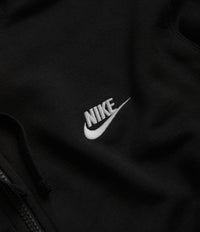 Nike Club Full-Zip Hoodie - Black / Black / White thumbnail