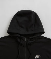 Nike Club Full-Zip Hoodie - Black / Black / White thumbnail