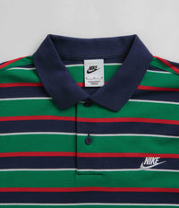 Nike Club Striped Polo Shirt - Midnight Navy / White thumbnail