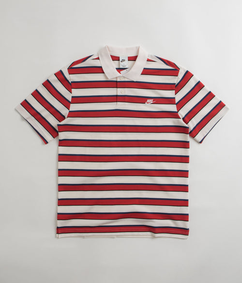 Nike Club Striped Polo Shirt - Sail / White