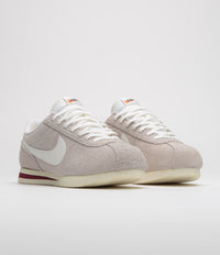 Nike Cortez SE Shoes - College Grey / Sail - Dark Team Red thumbnail