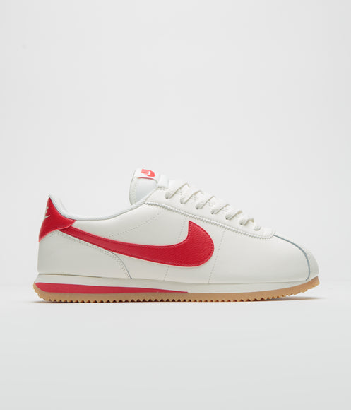 Nike Cortez Shoes - Sail / University Red - Gum Yellow