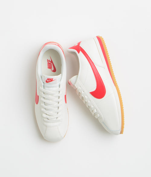 Nike Cortez Shoes - Sail / University Red - Gum Yellow