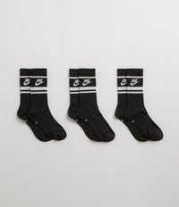 Nike Everyday Essential Crew Socks (3 Pair) - Black / White / Black thumbnail