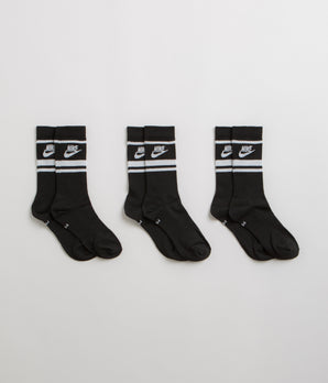 Nike Everyday Essential Crew Socks 3 Pair Black White White Always in Colour