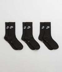 Nike Everyday Essential Crew Socks (3 Pair) - Black / White / White thumbnail