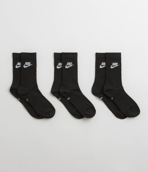 Nike Everyday Essential Crew Socks (3 Pair) - Black / White / White