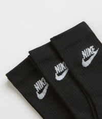 Nike Everyday Essential Crew Socks (3 Pair) - Black / White / White thumbnail