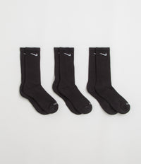 Nike Everyday Plus Cushioned Socks (3 Pack) - Black / White thumbnail