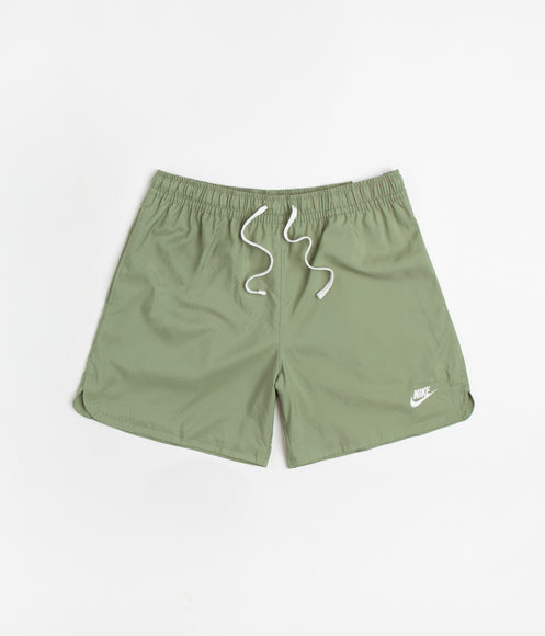 Nike Flow Shorts - Oil Green / White