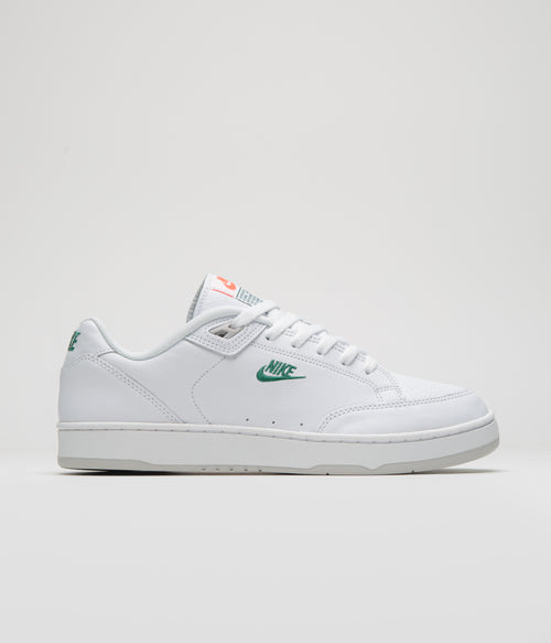 Nike Grandstand II Premium Shoes - White / Dark Cypress - Dark Cypress