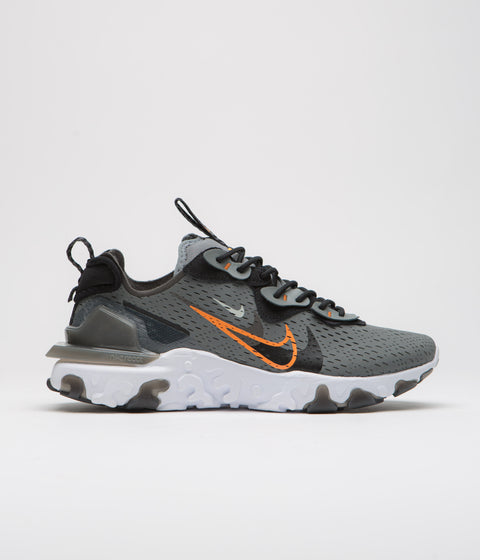 Nike React Vision Shoes - Smoke Grey / Black - Bright Mandarin