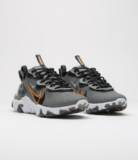 Nike React Vision Shoes - Smoke Grey / Black - Bright Mandarin thumbnail