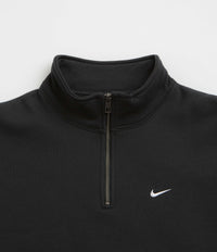 Nike Solo Swoosh 1/4 Zip Sweatshirt - Black / White thumbnail