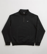 Nike Solo Swoosh 1/4 Zip Sweatshirt - Black / White thumbnail