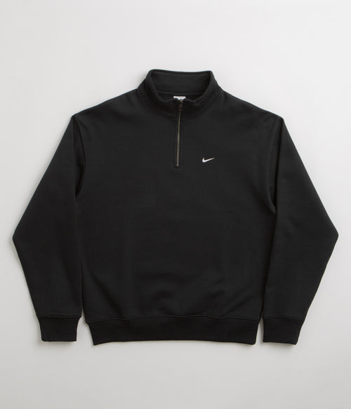 Nike Solo Swoosh 1/4 Zip Sweatshirt - Black / White