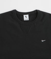 Nike Solo Swoosh Crewneck Sweatshirt - Black / White / White thumbnail
