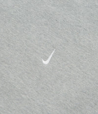 Nike Solo Swoosh Crewneck Sweatshirt - Dark Grey Heather / White / White thumbnail