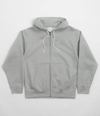 Nike Solo Swoosh Full Zip Hoodie - Dark Grey Heather / White thumbnail