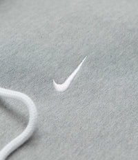 Nike Solo Swoosh Full Zip Hoodie - Dark Grey Heather / White thumbnail