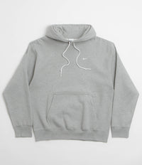 Nike Solo Swoosh Hoodie - Dark Grey Heather / White thumbnail