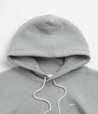 Nike Solo Swoosh Hoodie - Dark Grey Heather / White thumbnail