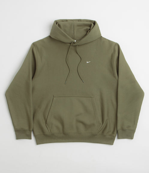 Nike Solo Swoosh Hoodie - Medium Olive / Medium Olive / White / White