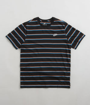 Nike Stripe T-Shirt - Black / Burnt Sunrise