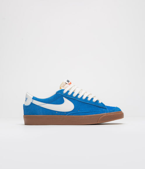 Nike Womens Blazer Low 77 Vintage Shoes Photo Blue Sail Gum Med Always in Colour