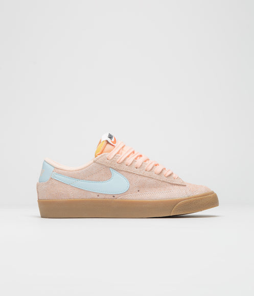 Nike Womens Blazer Low '77 Vintage Shoes - Crimson Tint / Glacier Blue