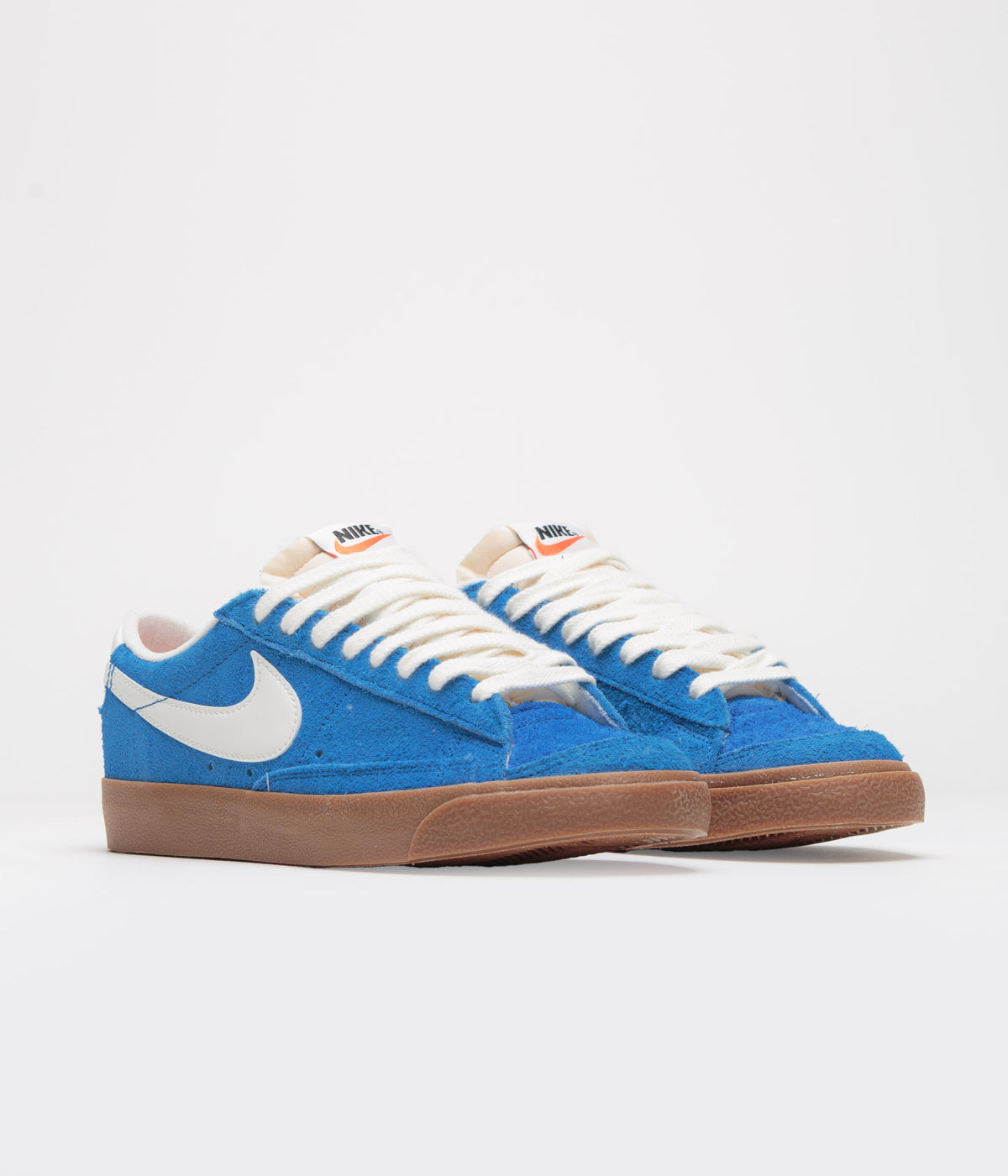 Nike Womens Blazer Low 77 Vintage Shoes Photo Blue Sail Gum Med Always in Colour