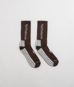 No Problemo Logo Socks - Brown