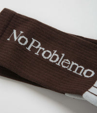 No Problemo Logo Socks - Brown thumbnail