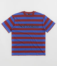 No Problemo Striped T-Shirt - Burgundy Multi thumbnail