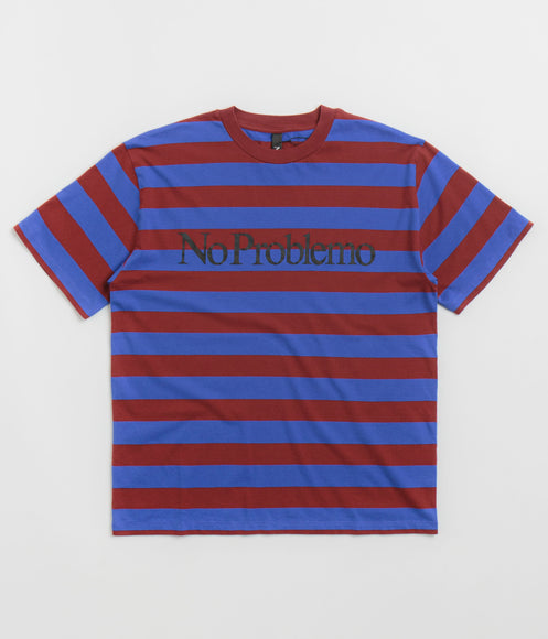 No Problemo Striped T-Shirt - Burgundy Multi