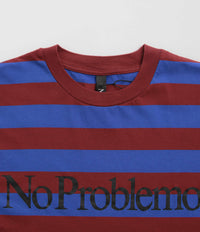 No Problemo Striped T-Shirt - Burgundy Multi thumbnail