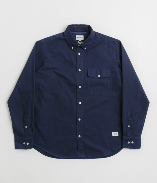 Norse Projects Algot Relaxed Overdyed Oxford Shirt - Workwear Blue