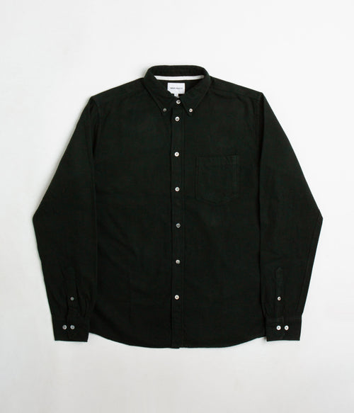 Norse Projects Anton Organic Flannel Shirt - Dark Green