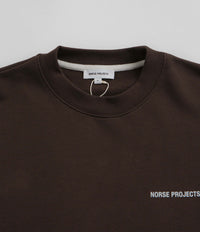 Norse Projects Arne Relaxed Organic Logo Crewneck Sweatshirt - Espresso thumbnail