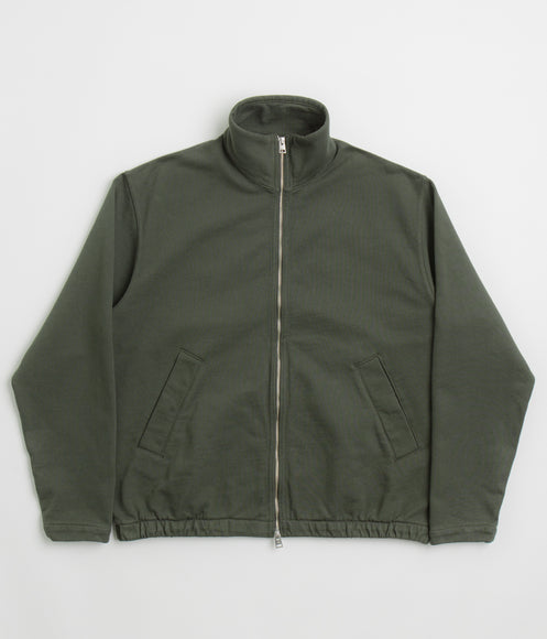 Norse Projects Bjorn Relaxed Organic Loopback Track Jacket - Black Olive