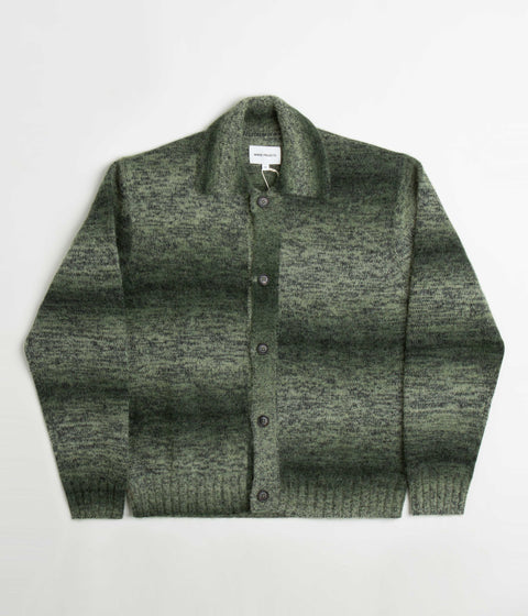 Norse Projects Erik Space Dye Alpaca Mohair Cotton Jacket - Army Green