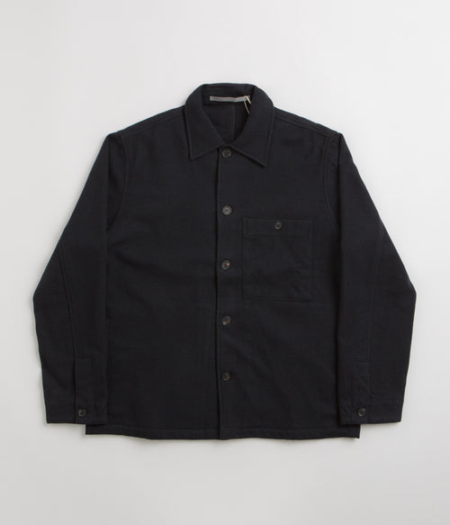 Norse Projects Folke Wool Overshirt - Dark Navy