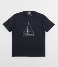 Norse Projects Holger Organic Boat Print T-Shirt - Dark Navy thumbnail