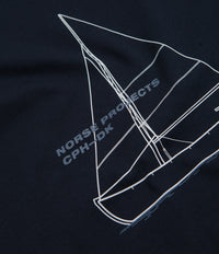 Norse Projects Holger Organic Boat Print T-Shirt - Dark Navy thumbnail